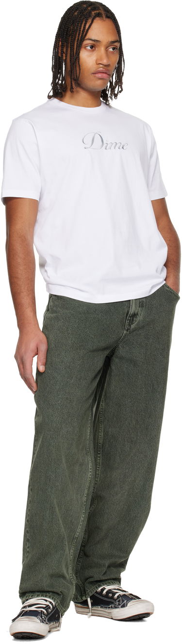 Tričko Dime Cursive T-shirt Biela | DIMEHO2574WHT, 3