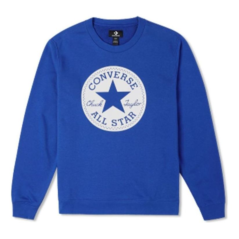 Mikina Converse Chuck Taylor Patch French Terry Crew Sweatshirt Modrá | 10023855-400