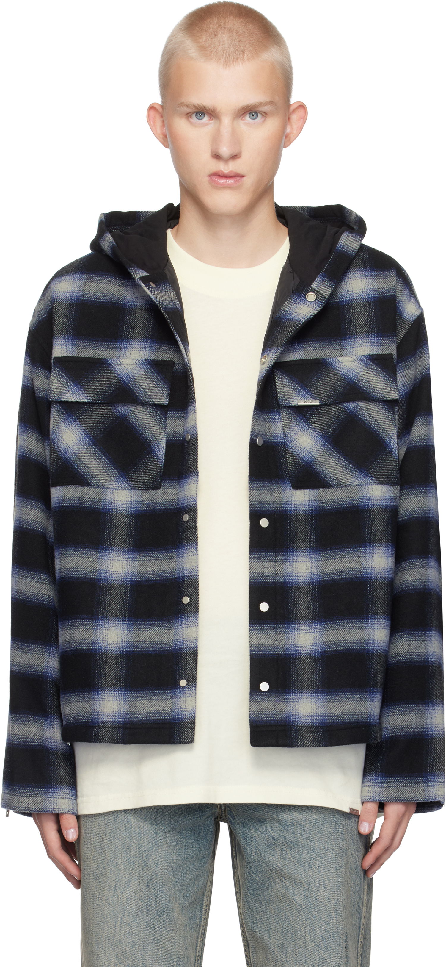 Košeľa Represent Clo Hooded Overshirt Jacket Čierna | MLM2136, 0
