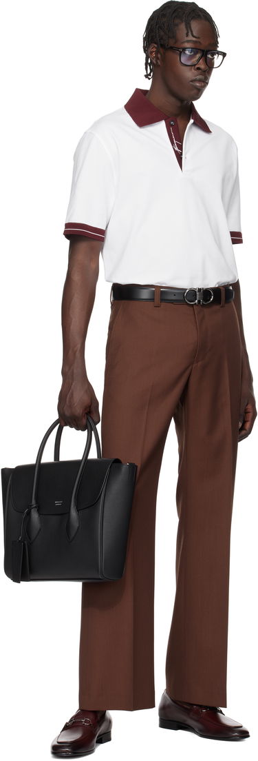 Polo tričko FERRAGAMO Salvatore Ferragamo Colorblock Polo Biela | 781017, 4