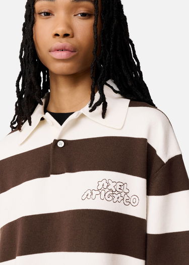 Sveter AXEL ARIGATO Rey Striped Long-Sleeve Polo Sweater Rôznofarebný | A3947003, 7