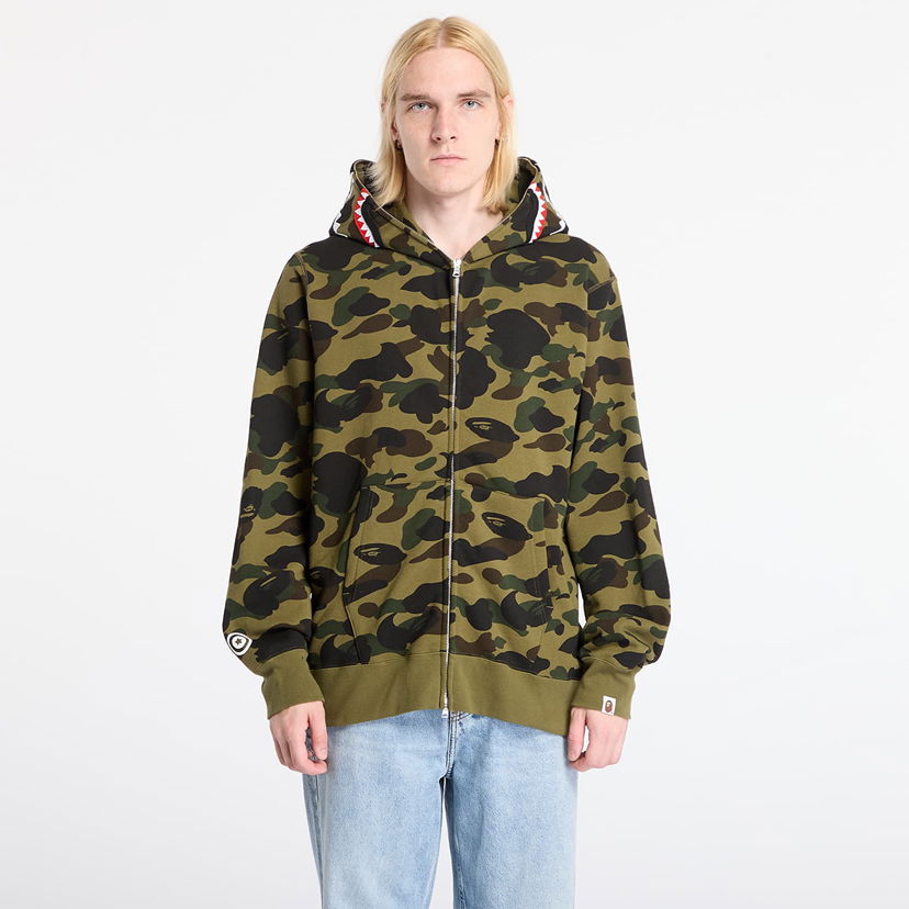 Mikina BAPE 1St Camo Shark Full Zip Hoodie Rôznofarebný | 001ZPL801007MGRN