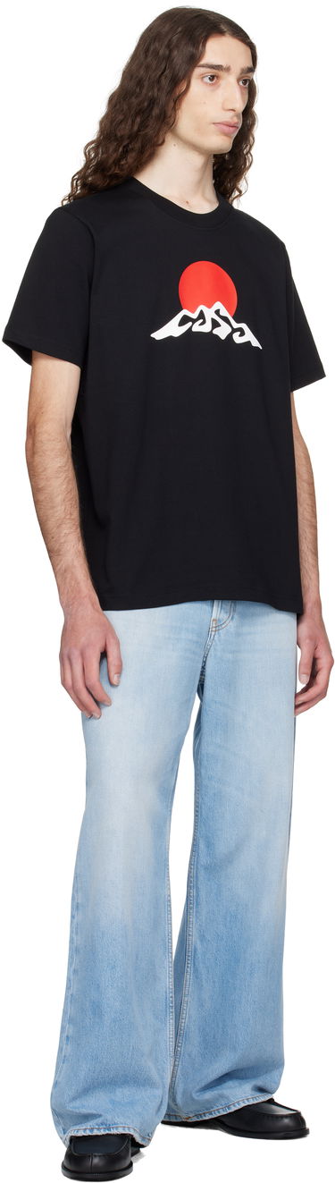 Tričko Casablanca Casablanca Montagne Snow Print T-Shirt Čierna | MPF25-JTS-001-02, 3