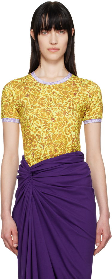 Tričko Dries Van Noten Dries Van Noten Printed Contrast T-Shirt Žltá | 251-011135-1601, 0