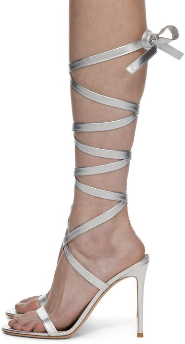 Doplnky Gianvito Rossi Gianvito Rossi Exclusive Heeled Lace-Up Sandals Metalická | G32325.15RIC.NPS, 2