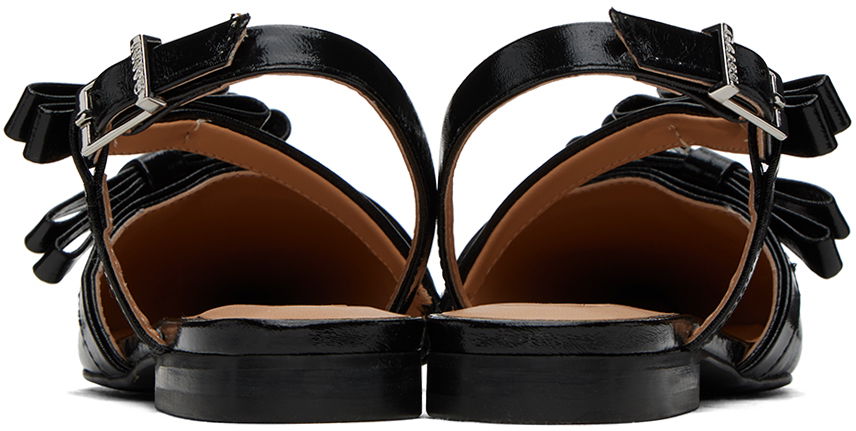 Starostlivosť o obuv GANNI GANNI Multi Bow Pointy Cut-Out Ballerina Flats Čierna | S2436, 1