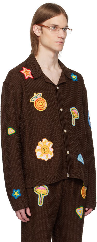 Sveter Casablanca Casablanca Crochet Motif Cardigan Hnedá | MS25-KW-912-01, 1
