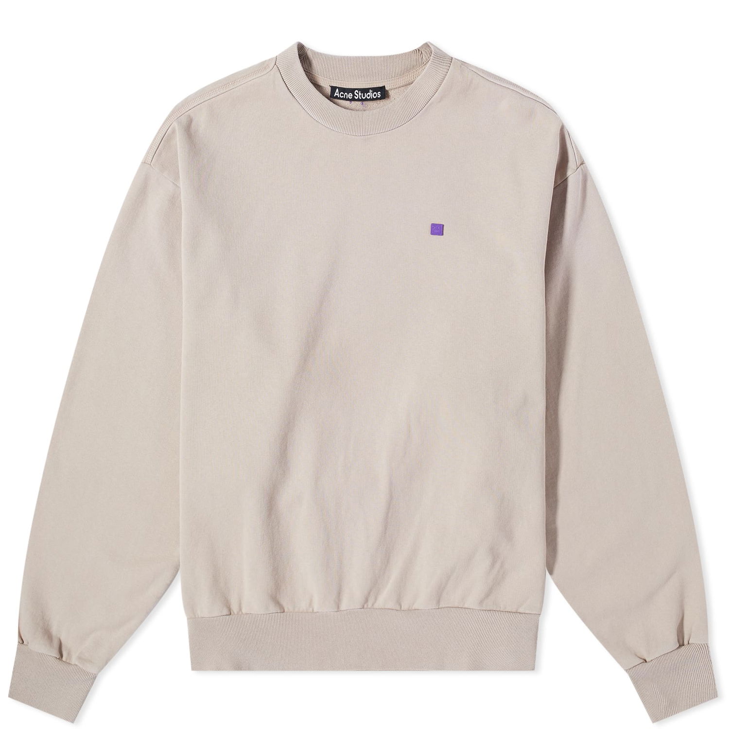 Mikina Acne Studios Fiah Fade Face Crew Sweat Dusty Beige Béžová | CI0112-CJC, 0
