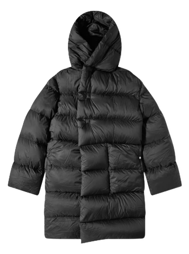 Prešívaná bunda Rick Owens Hooded Liner Long Down Jacket Čierna | RU02B2998-NZD3-09