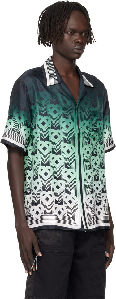 Košeľa Casablanca Cuban Collar Short Sleeve Shirt Zelené | MPF25-SH-003-04, 3