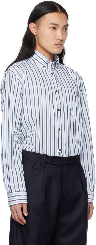 Košeľa A.P.C. Striped Logo Shirt Biela | COHEI-H12599, 1