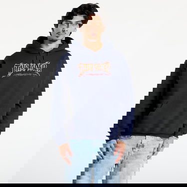 Mikina Thrasher Cracked by Exteenager Hoodie Navy | 145776, 0