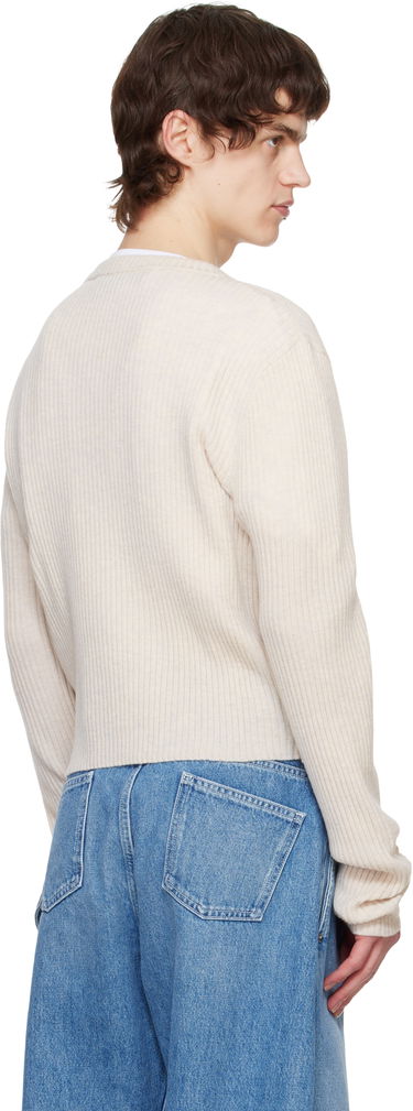 Sveter JW Anderson JW Anderson Cropped Button Trim Sweater Béžová | KW1324-YN0411, 2
