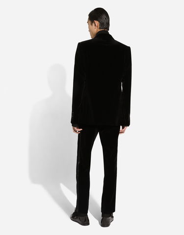 Nohavice Dolce & Gabbana Velvet Tuxedo Pants Čierna | GP0F3TFUVG7N0000, 2