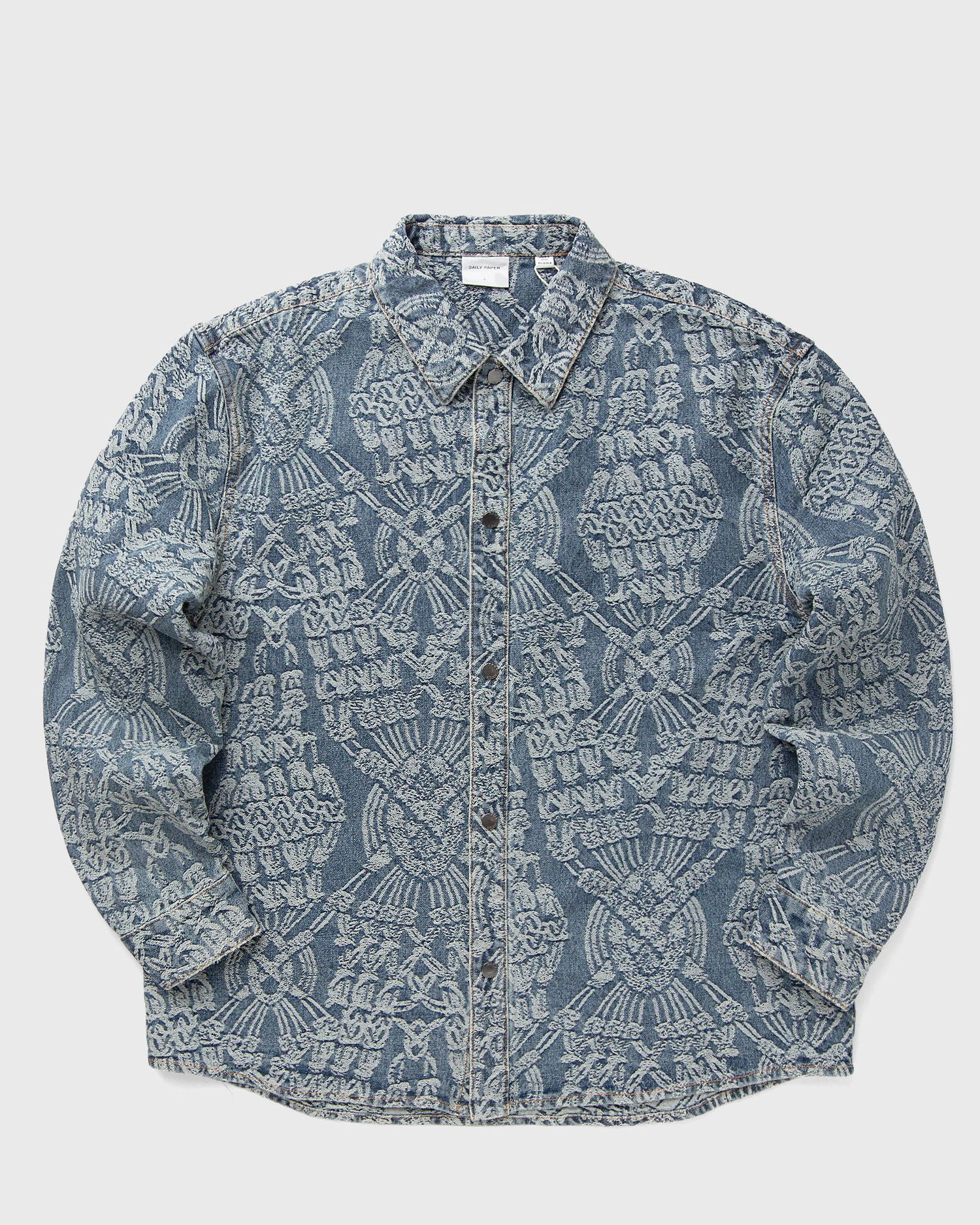 Košeľa DAILY PAPER Macrame Rahul Denim Shirt Modrá | 2513092, 1