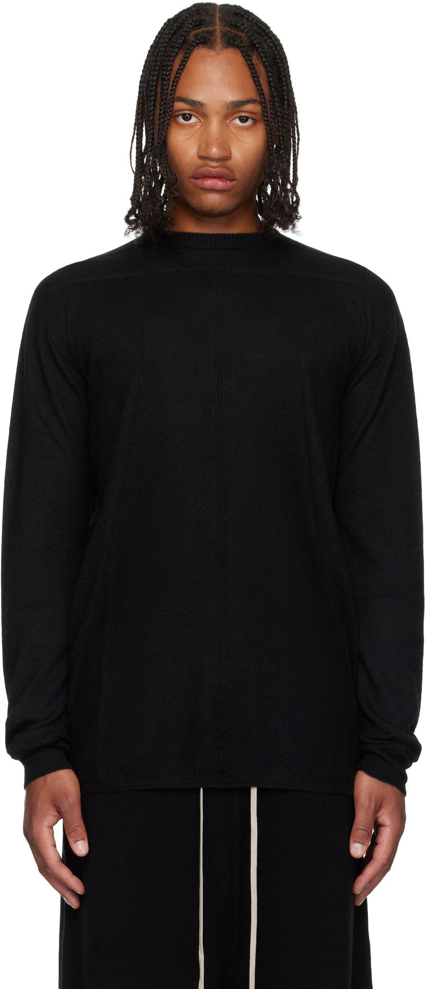 Sveter Rick Owens Rick Owens Concordians Oversized Level Sweater Čierna | RU02E1627 WSL