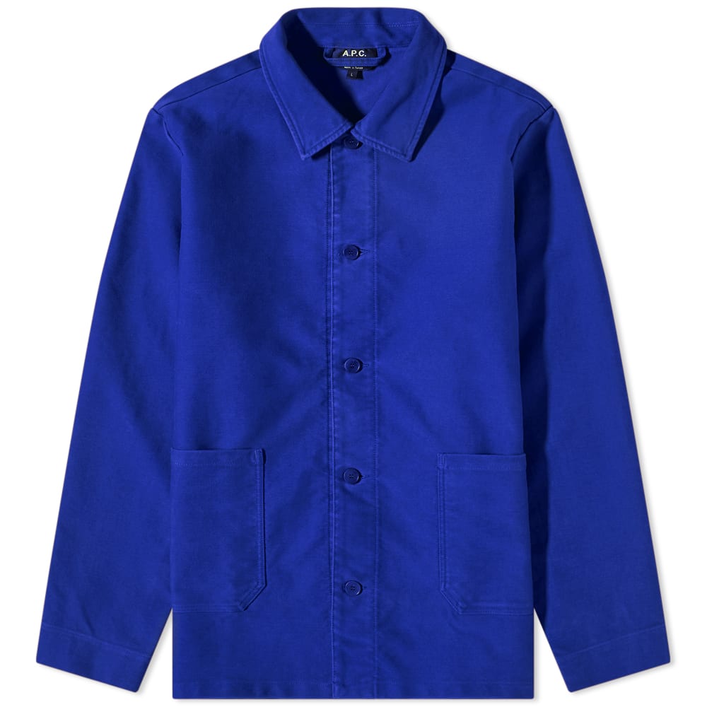Bunda A.P.C. Bleached Moleskin Kerlouan Jacket Navy | COFDA-H03205-IAA, 0