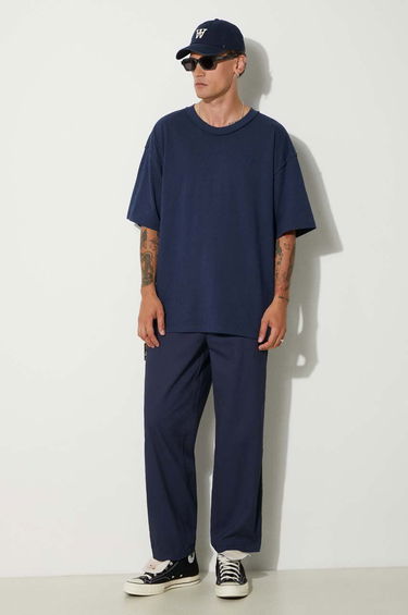 Cargo nohavice AAPE by A Bathing Ape AAPE Simple Cotton Pants Navy | AAPPTMA677XXM, 1