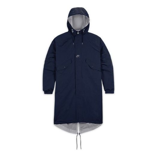 Pláštenka Nike Air x Kim Jones Double-Sided Mid-Length Hooded Jacket Navy | DC9983-451, 0