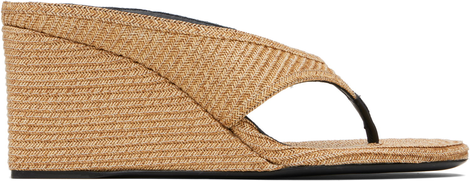 Tenisky a topánky Alaïa ALAÏA Cube Thong Mule Wedge Sandals Béžová | AA3M105TK054, 0