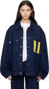 Charles Jeffrey LOVERBOY Knit Patch Cargo Denim Jacket