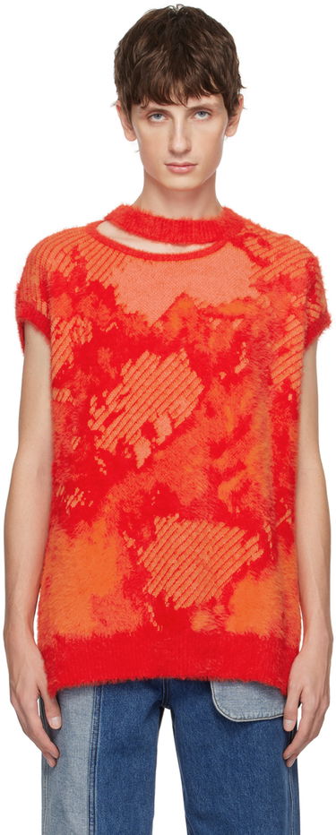 Sveter Feng Chen Wang Feng Chen Wang Landscape Painting Sleeveless Sweater Červená | FUF16KT14O, 0