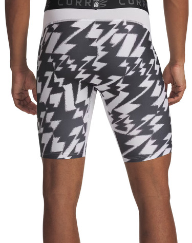 Šortky Under Armour Curry Lightning Bolt Printed Compression Shorts Šedá | 1379829-103, 2