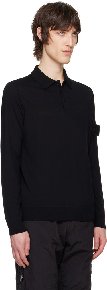 Sveter Stone Island Stone Island Pure Wool Long Sleeve Polo Čierna | K1S15 5100071 S00FC, 1