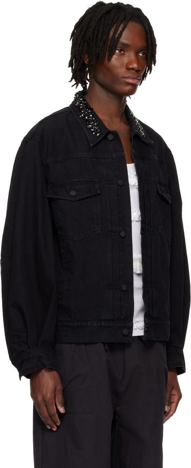 Bunda Simone Rocha Simone Rocha Embellished Denim Jacket Čierna | 6116B 1239, 1