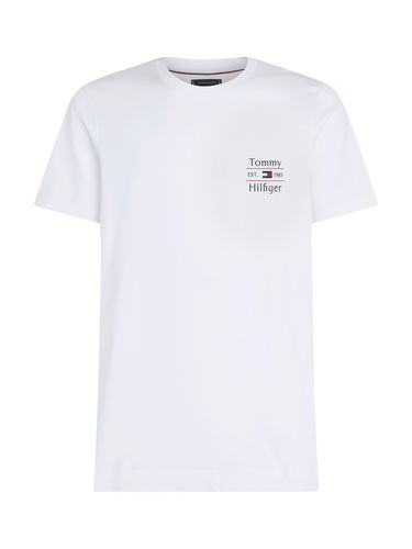 Tričko Tommy Hilfiger Tommy Hilfiger Stack T-Shirt Biela | MW0MW38622YBR, 4