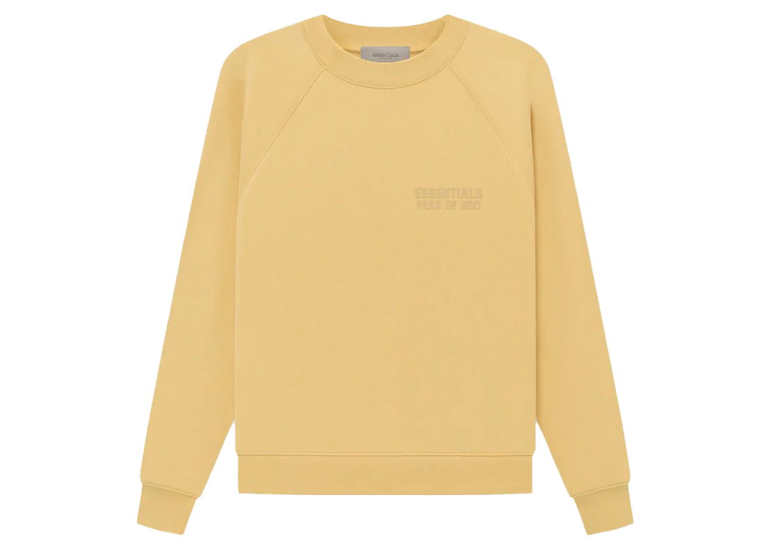 Mikina Fear of God Essentials Crewneck Sweatshirt Light Tuscan Žltá | 192BT222042F, 0