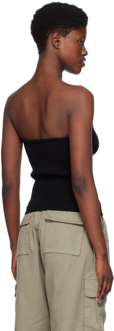 Tielko Coperni Coperni V-Neck Ribbed Knit Camisole Čierna | COPML90852, 2