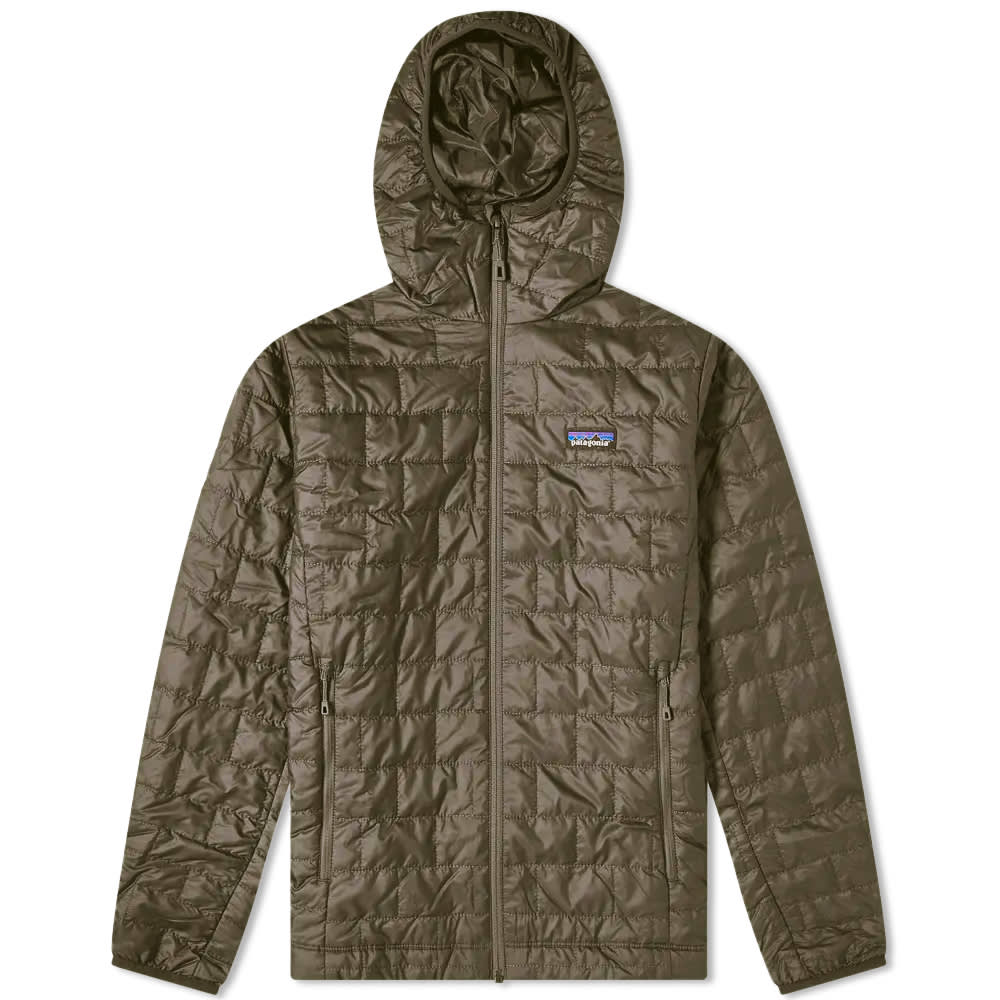 Prešívaná bunda Patagonia Nano Puff Hoody Zelené | 84222-BSNG, 0