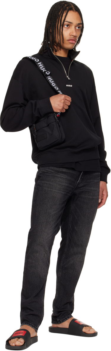 Taška cez rameno BOSS HUGO Recycled Nylon Canvas Messenger Bag Čierna | 50541949, 3