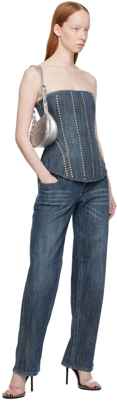Tielko Miaou Miaou Libra Denim Corset Modrá | 7063SD2DUR, 3