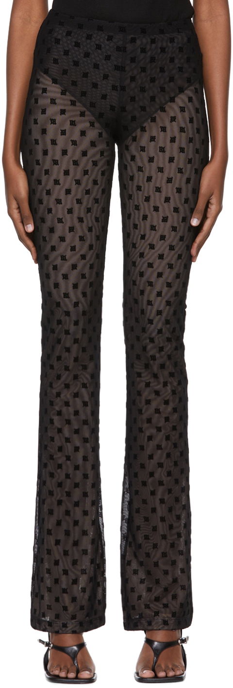 Nohavice MISBHV Sheer Flocked Trousers Čierna | 022W315, 0