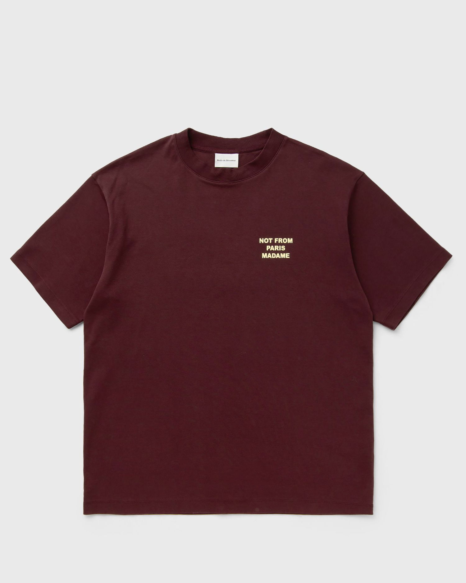 Tričko Drôle de Monsieur Drôle de Monsieur Slogan T-Shirt Vínová | I-TS203-CO002-WN, 0