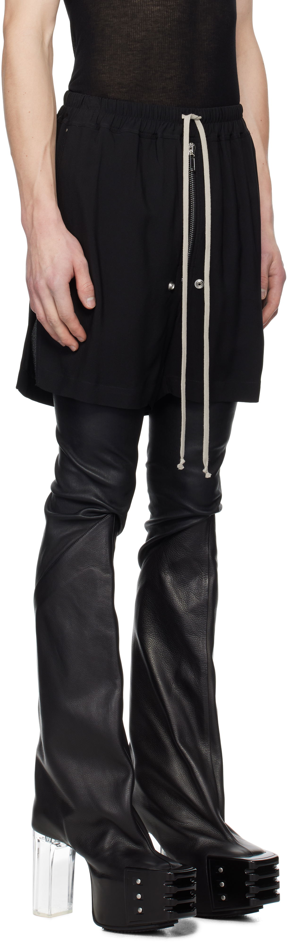 Šortky Rick Owens Rick Owens Hollywood Bela Boxers Shorts Čierna | RU01E5391 Y, 1