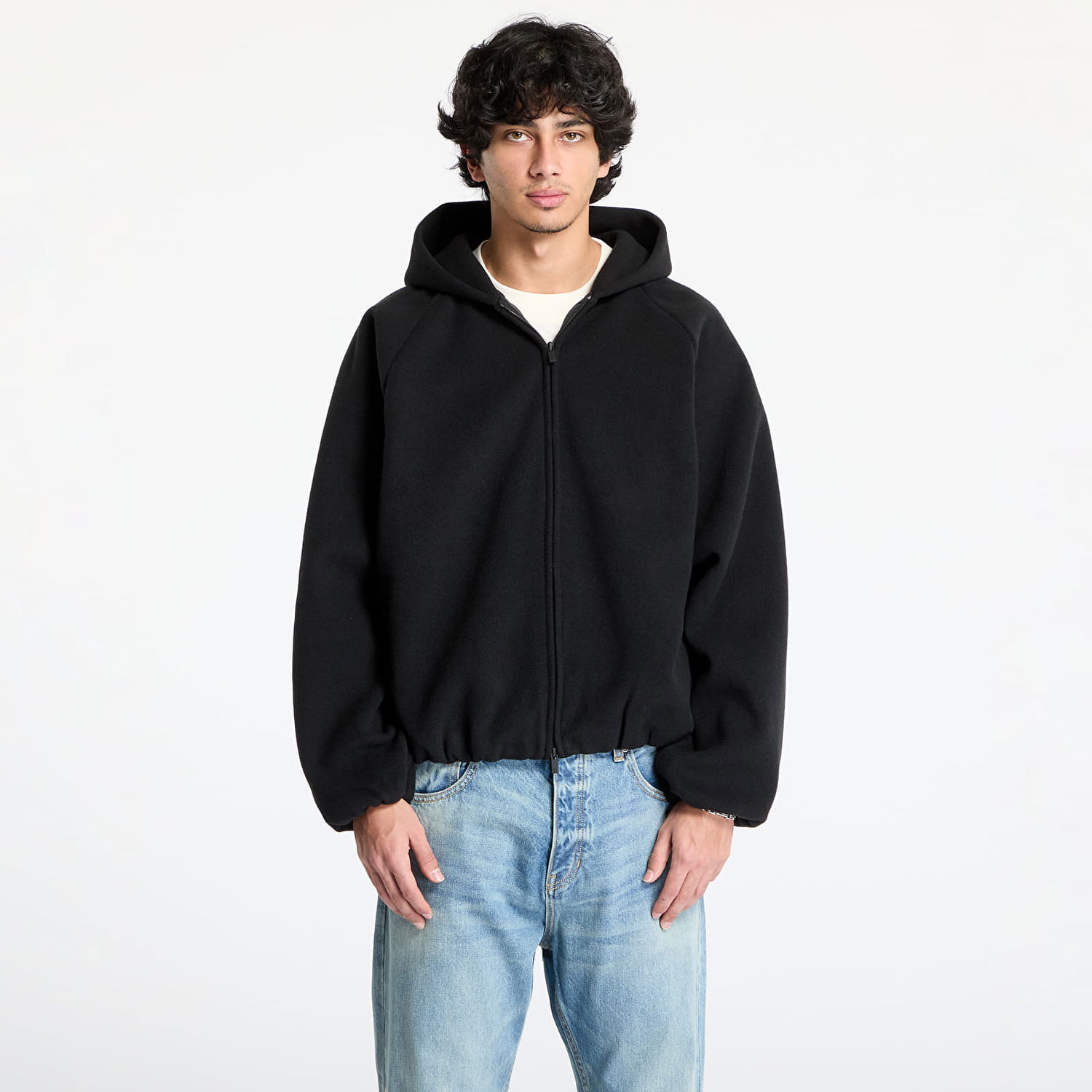 Mikina Fear of God Brushed Hooded Bomber Jacket Čierna | 202HO246250F-001, 0