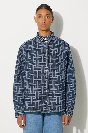 Košeľa KENZO Dropped Shoulders Shirt Relaxed Modrá | FE62DC2476J3.DS, 0