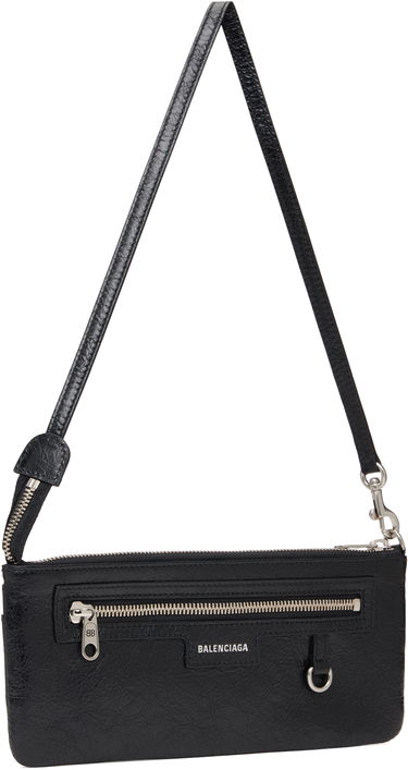Peňaženka Balenciaga Black Leather Superbusy Shoulder Pouch Bag Čierna | 801956 2AA9Z, 2