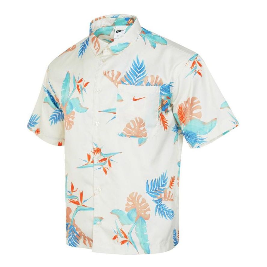 Košeľa Nike Printed Short-Sleeve Shirt Biela | FQ0348-110, 0