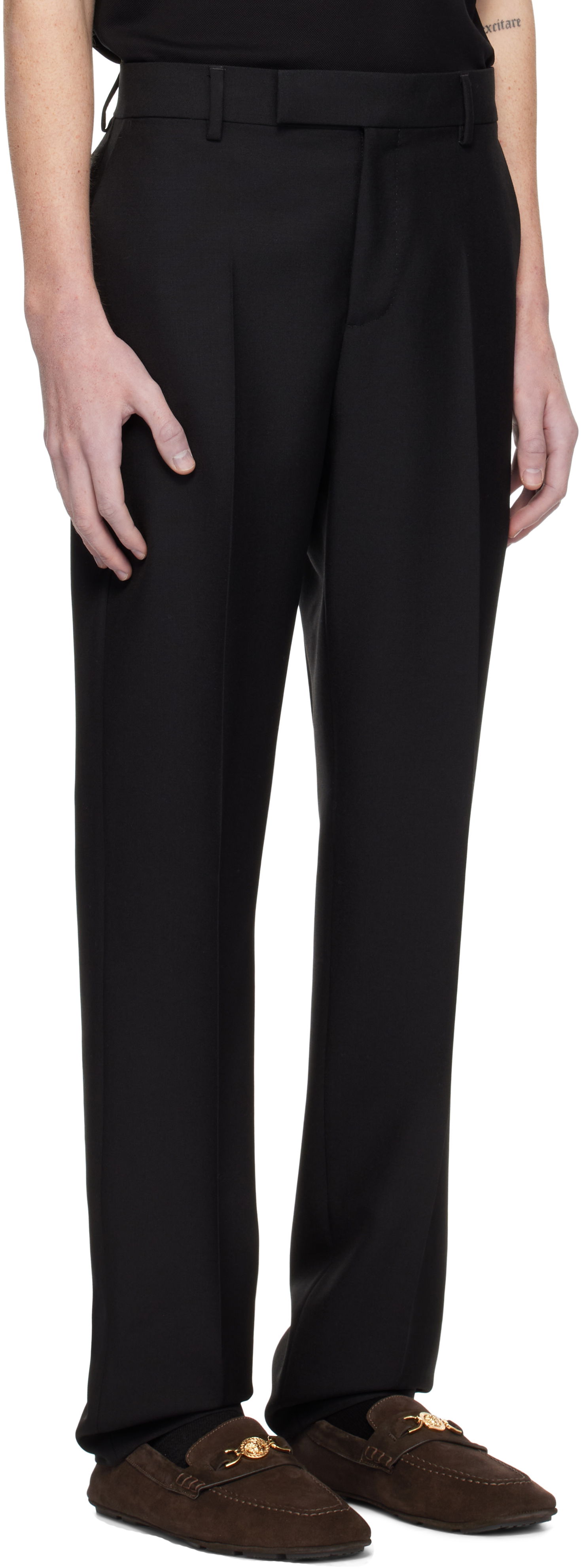 Nohavice Versace Formal Mohair-Blend Trousers Čierna | 1016648_1A11068, 1