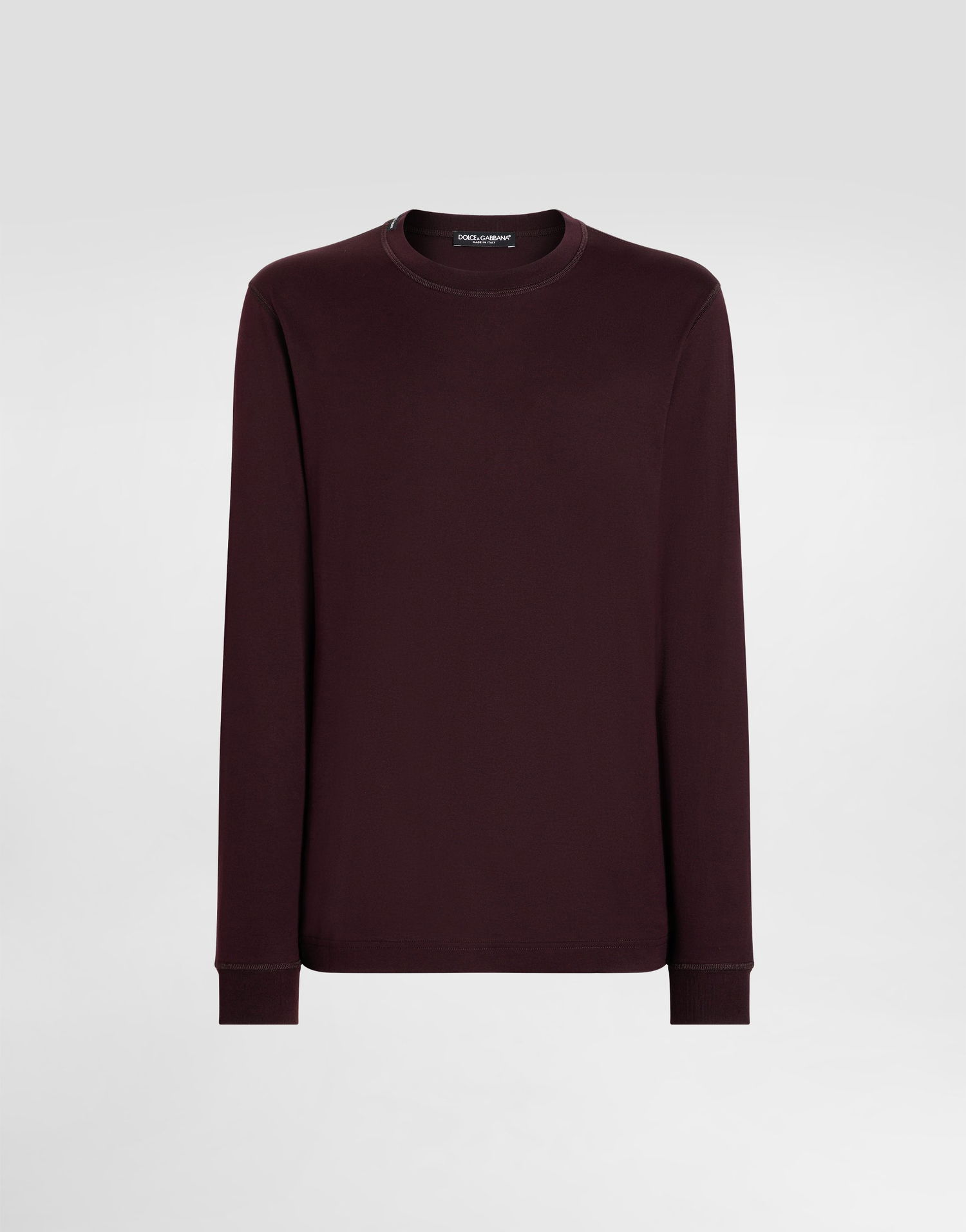 Tričko Dolce & Gabbana Dolce & Gabbana Men's Cotton Long Sleeve T-Shirt Vínová | G8SX5TFU7EQM2762, 0