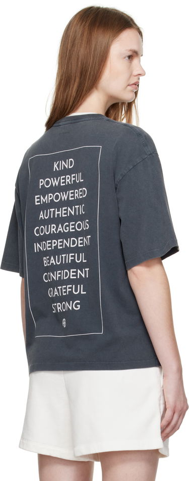 Tričko Anine Bing Anine Bing Rudy Empowerment T-Shirt Šedá | A-08-11068-WBL1, 2