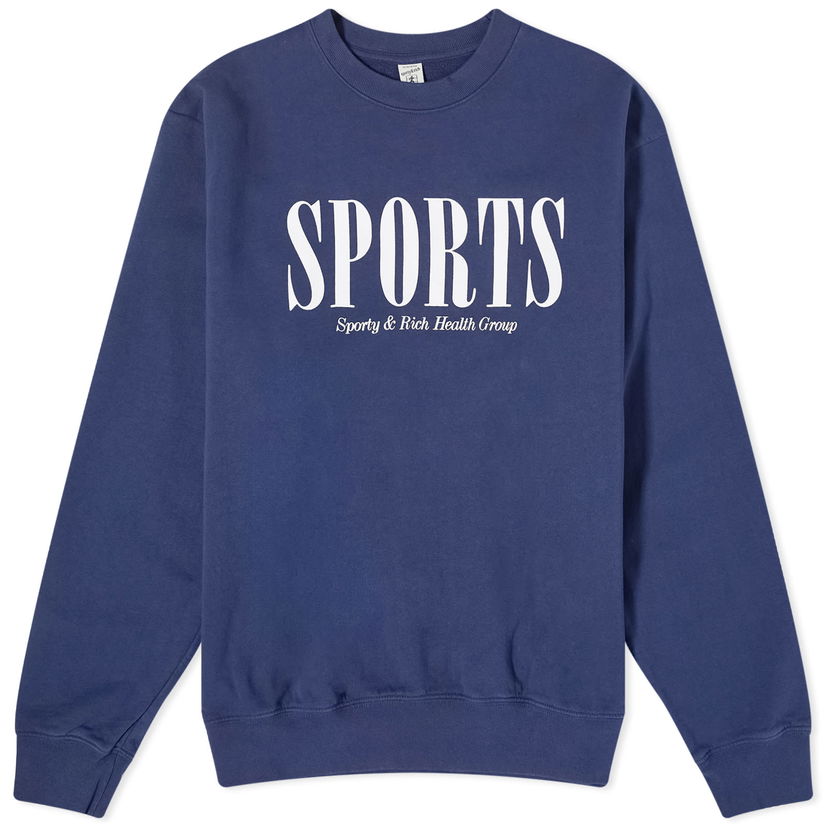 Sveter Sporty & Rich Sports Crew Sweat Navy | CR872NA