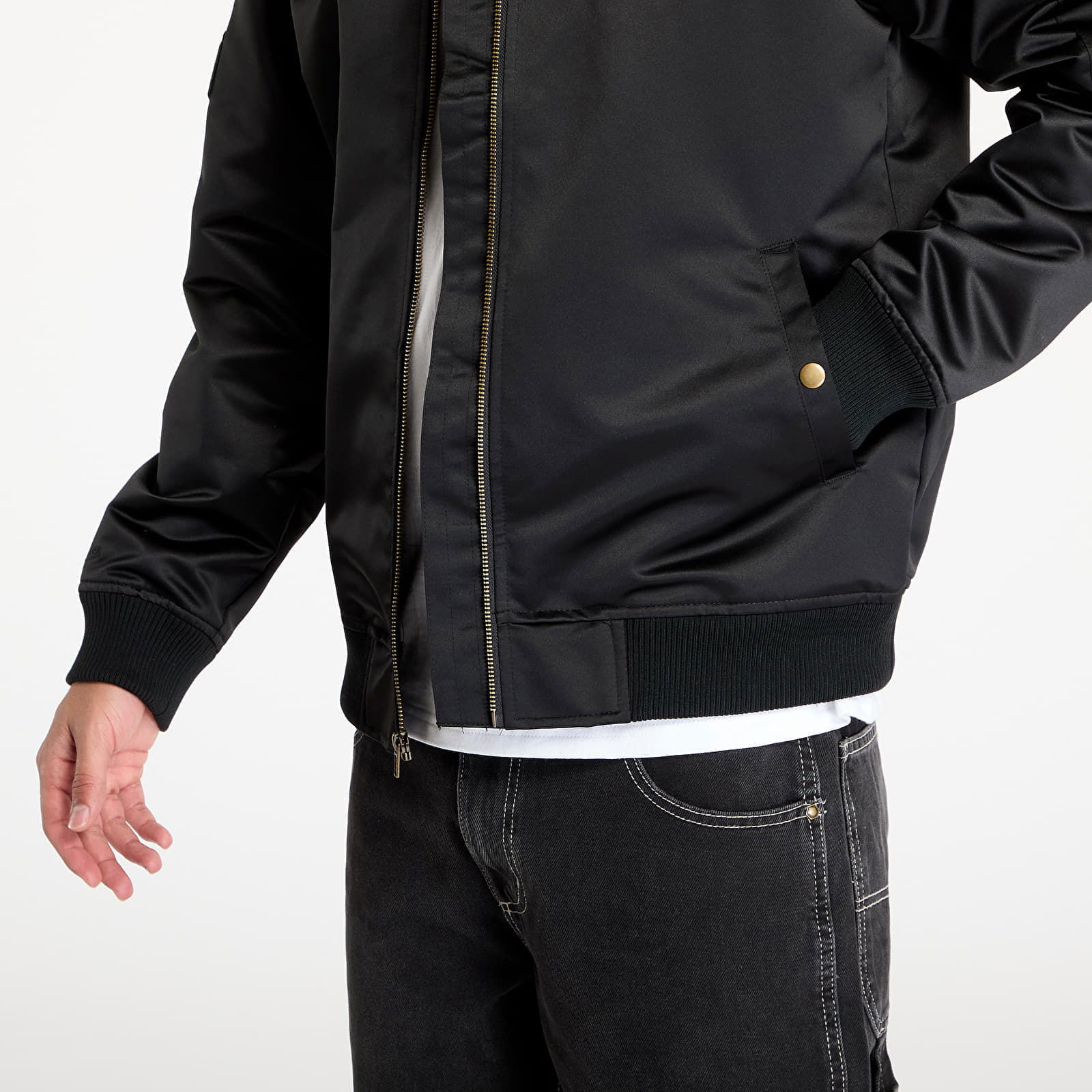 Team Leader Satin Vintage Logo Bomber Jacket