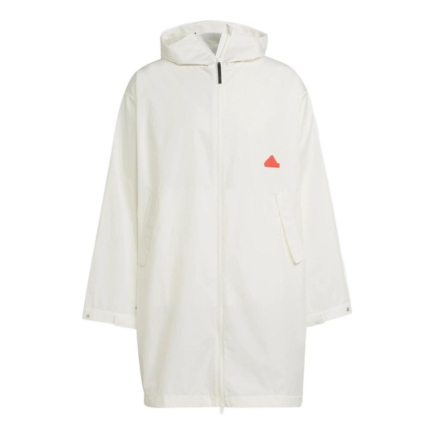 Pláštenka adidas Originals Logo Solid Color Hooded Windbreaker Biela | HN1943, 0