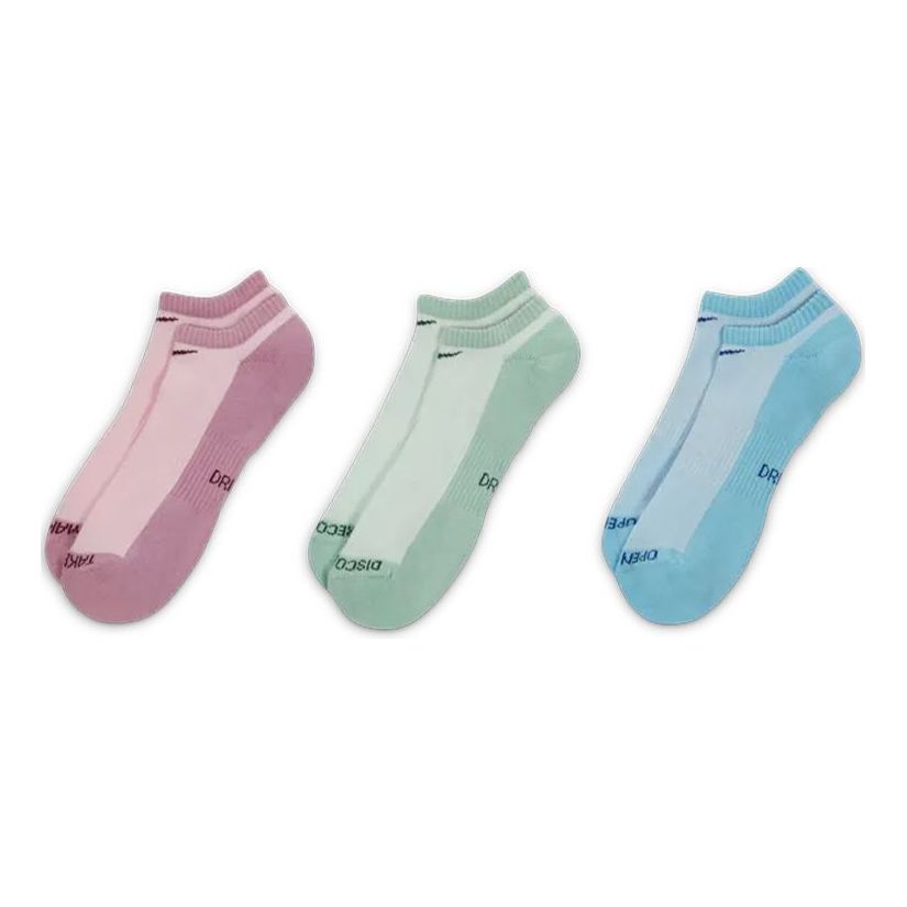 Ponožky Nike Everyday Lightweight Alphabet Knit Colorblock Socks, 3 Pairs Rôznofarebný | DQ7711-902