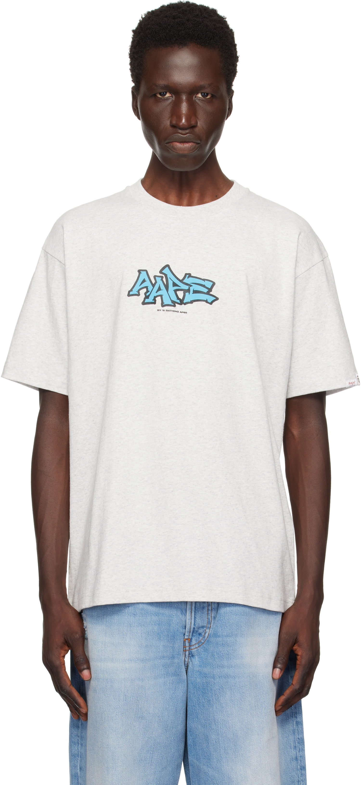 Tričko AAPE by A Bathing Ape AAPE by A Bathing Ape Theme Logo T-Shirt Šedá | AAPTEM1553XANWH2, 0